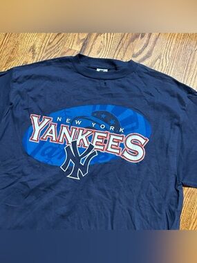 New York Yankees Starter Vintage 1990s Mens Navy Blue Vintage MLB T  Shirt Sz L